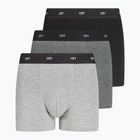 Férfi boxeralsó CR7 Bamboo Trunk FSC 3 darab black/dark grey/grey