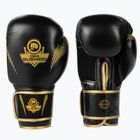 Bushido bokszkesztyűk természetes bőr fekete B-2v13-10oz