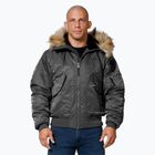 Férfi télikabát Pitbull Harvest Hooded Bomber graphite