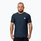 Férfi Pitbull Small Logo alkalmi sport póló navy melange