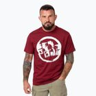 Férfi Pitbull Logo Palms póló burgundi