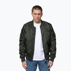 Férfi bomberdzseki Pitbull Hacket Washed Bomber dark green