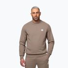 Férfi pulóver Pitbull Nugget Small Logo Crewneck brown savana