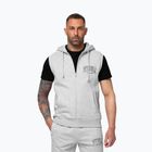 Férfi pulóver Pitbull Badger Hooded Vest Zip grey/melange