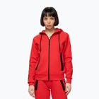 Női pulóver Pitbull Explory Tape Hooded Zip fluo/red