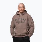 Férfi pulóver Pitbull Midnight Sweatshirt Hooded brown savana