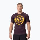 Férfi póló Pitbull Rashguard Logo Palms brown