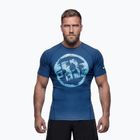 Férfi póló Pitbull Rashguard Logo Palms blue