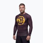 Férfi hosszú ujjú rashguard Pitbull Rashguard Logo Palms brown