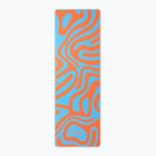 Jóga/fitness szőnyeg FORCEBAND Abstract Orange 4 mm narancssárga/kék