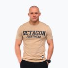 Férfi Octagon FW egyenes póló bézs színben
