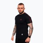 Férfi póló Octagon Stripe black/red