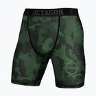 Férfi Octagon Camo Forest khaki színű kompressziós rövidnadrág
