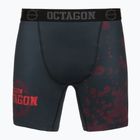 Férfi edzőshort Octagon Legion Grunge fekete/piros
