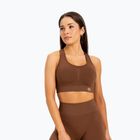Női edzőmelltartó Gym Glamour push up csokoládé barna 373