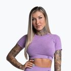 Női edző póló Gym Glamour Seamless Rashguard lila