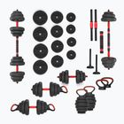 HMS SGN120 Pro Set 6W1 20kg súlyok fekete/piros