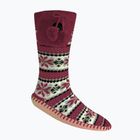 Glovii GQ5 fehér/piros/szürke fűthető papucs zoknival