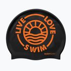 BuddySwim LLS2 Szilikon úszósapka fekete / narancssárga