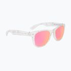 Napszemüveg Aztron Party white marble print/polarized rose pink mirror/brown