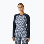 Női hőaktív pulóver Helly Hansen Lifa Merino Midweight Graphic Crew navy star pixel