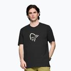 Férfi póló NORRONA Cotton Viking caviar black/snowdrop