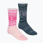 Női zokni KARI TRAA Puffin 2 pack pink frost