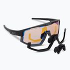 Bliz Vision Nano Optics Nordic Light S2 matt fekete/világos korall/narancs kék multi kerékpáros szemüveg