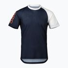 Férfi kerékpáros póló POC MTB Pure turmaline navy/hydrogen white