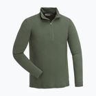 Férfi thermo pulóver Pinewood Abisko Merino Base Layer Half Zip d.mossgreen