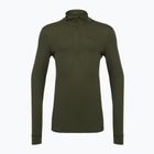 Férfi thermo pulóver Pinewood Abisko Merino Base Layer Half Zip d.mossgreen