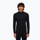 Férfi Termoaktiv pulóver Peak Performance Magic Half Zip Wool-Blend Baselayer black/black