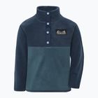 Gyerek polár pulóver Didriksons Monte 6 Half Button mountain blue