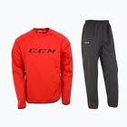 Gyermek edzőruha CCM Locker Suit JR piros
