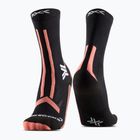 Női zokni X-Socks Trailrun Discover Crew x fekete/poros rózsa