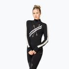 Női hosszú ujjú póló super.natural KryTeeede Col T-Neck Light jet black/white/mountain trail gl/white