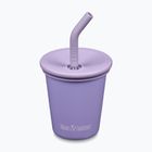 Bögre KLEAN KANTEEN Steel Straw Lid 296 ml paisley purple