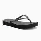 Női Havaianas Slim Platform flip flopok fekete