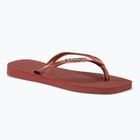 Havaianas Square Logo Metallic mahogany női flip-flop papucs