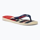 Havaianas Top Nautical beige straw / navy blue / ruby red flip-flop papucs