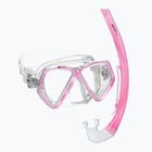 Gyerek snorkeling készlet Mares Combo Zephir Junior pink/clear