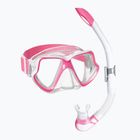 Snorkeling készlet Mares Combo Wahoo Neon pink/white/clear