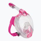 Gyermek teljes arcú maszk snorkelinghez SEAC Libera pink transp./pink