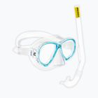 Gyermek snorkel szett Cressi Perla Jr + Minigringo clear/aquamarine