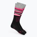 Női sízokni Mico Light Weight Superthermo Natural Merino Ski black/fluorescent fuchsia