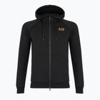 Férfi Emporio Armani EA7 Train Logo Series Extended Logo Hoodie Fz fekete / arany