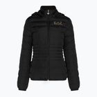 Női dzseki EA7 Emporio Armani Train Core Lady Eco Down Hoodie black/logo light gold