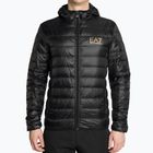 Férfi dzseki EA7 Emporio Armani Train Core ID Down Light Hoodie black/gold logo