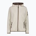 Női trekking pulóver CMP 34H6376 Fix Hood cream/off white