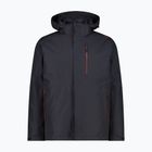 Férfi bélelt kabát CMP 36Z2257D Zip Hood Detachable Inn antracite